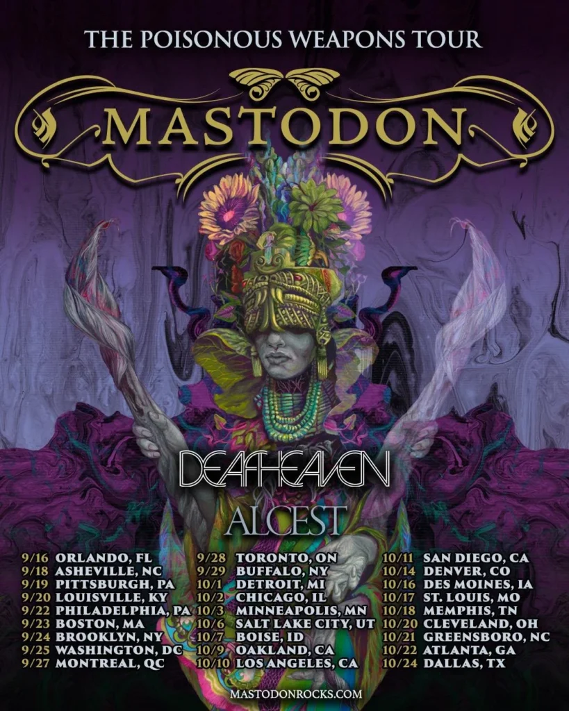 Mastodon live on stage ahead of the Mastodon Del Mar show at The Sound