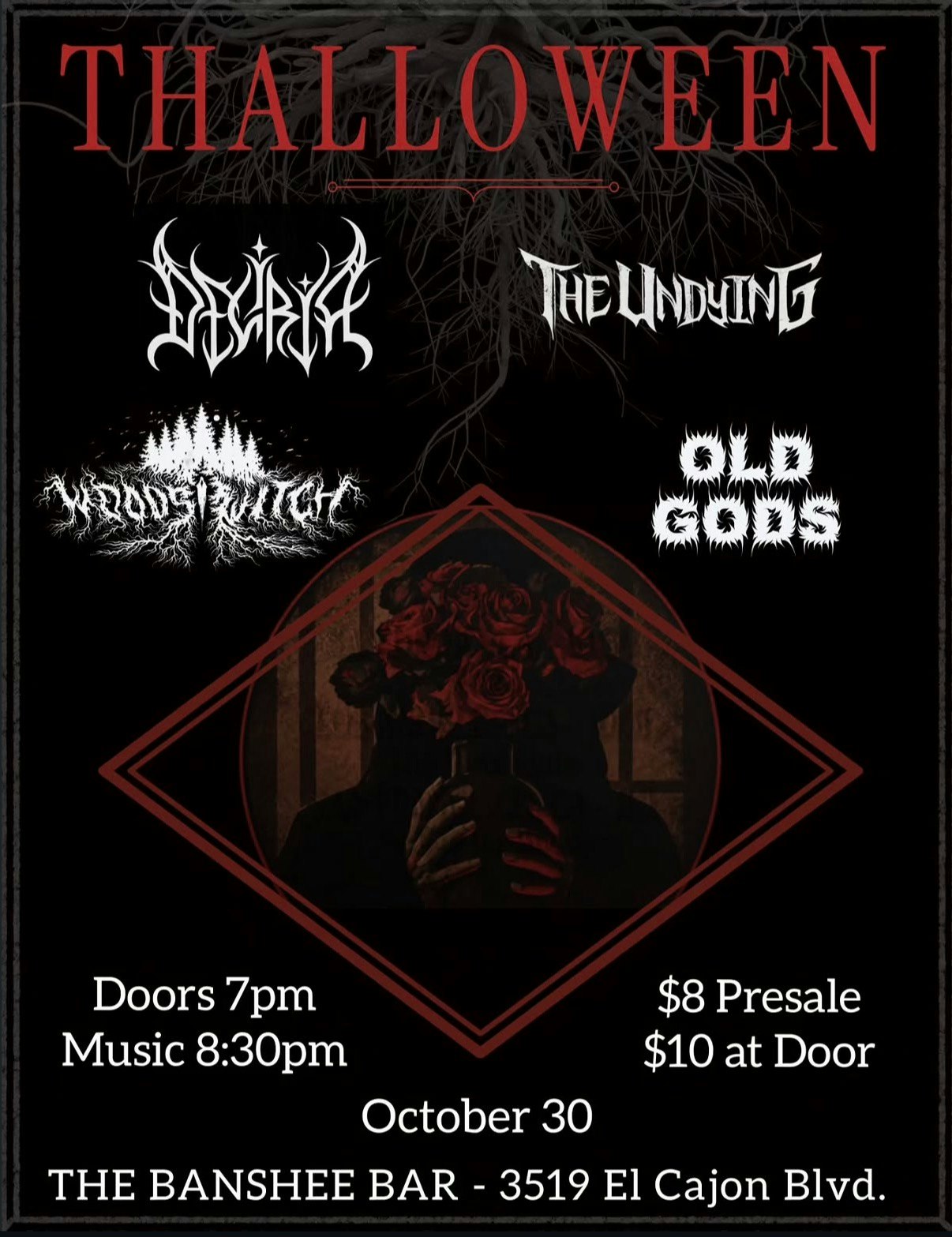 Old Gods with Woods Witch, Deliria, The Undying – THALLOWEEN