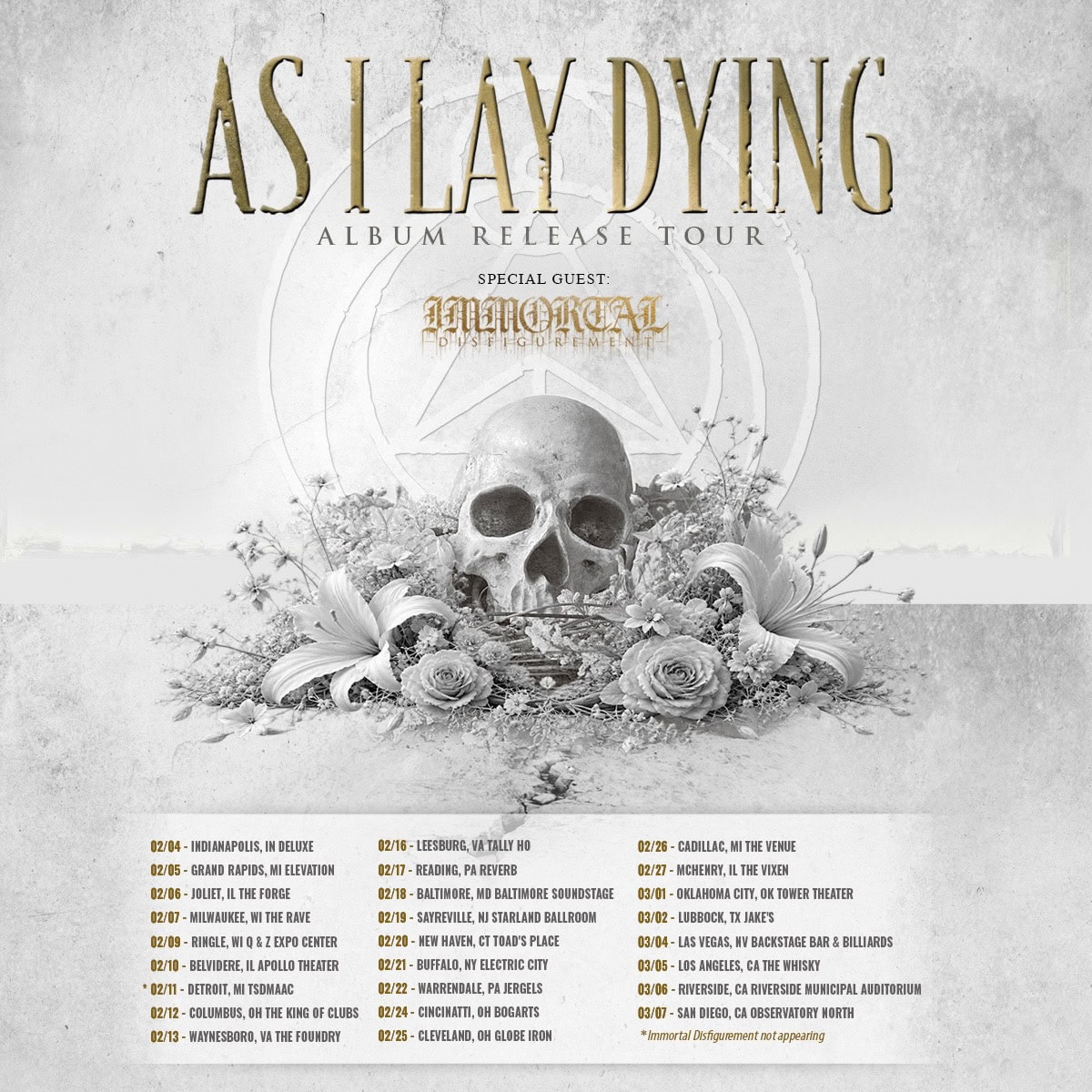 As I Lay Dying – Album Release Tour with Immortal Disfigurement